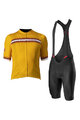 CASTELLI Cycling short sleeve jersey and shorts - GRIMPEUR - orange/black
