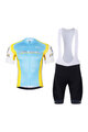 BONAVELO Cycling short sleeve jersey and shorts - ASTANA - yellow/blue/black