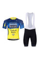 BONAVELO Cycling short sleeve jersey and shorts - SAXO BANK TINKOFF - yellow/blue/black