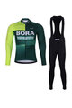 BONAVELO Cycling winter set with jacket - BORA 2024 - green/white