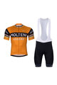 BONAVELO Cycling short sleeve jersey and shorts - MOLTENI ARCORE - orange/black
