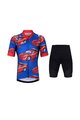 HOLOKOLO Cycling short sleeve jersey and shorts - CARS - red/black/blue