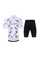 HOLOKOLO Cycling short sleeve jersey and shorts - BUTTERFLIES - black/white