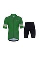 HOLOKOLO Cycling short sleeve jersey and shorts - FLOW JUNIOR - black/green