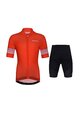 HOLOKOLO Cycling short sleeve jersey and shorts - FLOW JUNIOR - black/red
