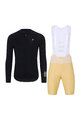 HOLOKOLO Cycling long sleeve jersey and bibtights - VICTORIOUS GOLD - beige/gold/black