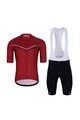 HOLOKOLO Cycling short sleeve jersey and shorts - LEVEL UP  - red/black