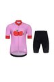 HOLOKOLO Cycling short sleeve jersey and shorts - FRUIT KIDS - black