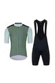 HOLOKOLO Cycling short sleeve jersey and shorts - TECHNICAL - green/black