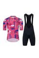 HOLOKOLO Cycling short sleeve jersey and shorts - set - blue/black/pink