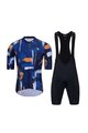 HOLOKOLO Cycling short sleeve jersey and shorts - set - orange/black/blue