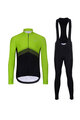 HOLOKOLO Cycling winter set with jacket - ARROW II. WINTER - black/green