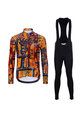 HOLOKOLO Cycling winter set with jacket - WILDLY WINTER - multicolour/black/yellow