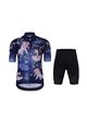HOLOKOLO Cycling short sleeve jersey and shorts - FAIRY TALE - multicolour/blue/black
