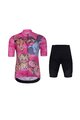 HOLOKOLO Cycling short sleeve jersey and shorts - SAFARI - black/pink/multicolour