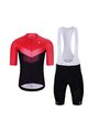 HOLOKOLO Cycling short sleeve jersey and shorts - ARROW II - red/black