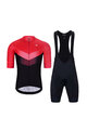 HOLOKOLO Cycling short sleeve jersey and shorts - ARROW II - black/red