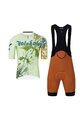 HOLOKOLO Cycling short sleeve jersey and shorts - DRAGON - orange/brown/light green