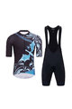HOLOKOLO Cycling short sleeve jersey and shorts - DRAGON - blue