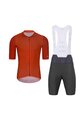 HOLOKOLO Cycling short sleeve jersey and shorts - PERFORMANCE - black/orange