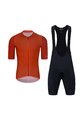 HOLOKOLO Cycling short sleeve jersey and shorts - PERFORMANCE - orange/black
