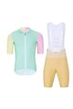 HOLOKOLO Cycling short sleeve jersey and shorts - PERFORMANCE - beige/pink/light green