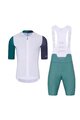 HOLOKOLO Cycling short sleeve jersey and shorts - PERFORMANCE - purple/white/green