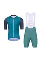 HOLOKOLO Cycling short sleeve jersey and shorts - PERFORMANCE - purple/green