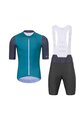HOLOKOLO Cycling short sleeve jersey and shorts - PERFORMANCE - purple/green