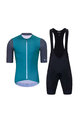 HOLOKOLO Cycling short sleeve jersey and shorts - PERFORMANCE - green/purple