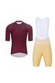 HOLOKOLO Cycling short sleeve jersey and shorts - EYELET - beige/bordeaux
