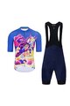 HOLOKOLO Cycling short sleeve jersey and shorts - VOYAGE - multicolour/blue