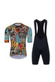 HOLOKOLO Cycling short sleeve jersey and shorts - WILDLY II - multicolour/blue