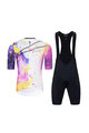 HOLOKOLO Cycling short sleeve jersey and shorts - SPLASH - grey/purple