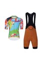 HOLOKOLO Cycling short sleeve jersey and shorts - DEER - multicolour/green/brown
