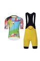 HOLOKOLO Cycling short sleeve jersey and shorts - DEER - multicolour/yellow/green