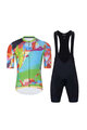 HOLOKOLO Cycling short sleeve jersey and shorts - DEER - multicolour/green