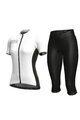 ALÉ Cycling short sleeve jersey and shorts - COLOR BLOCK LADY - white/black