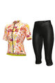ALÉ Cycling short sleeve jersey and shorts - PR-S AMAZZONIA LADY - black/orange