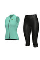 ALÉ Cycling short sleeve jersey and shorts - COLOR BLOCK LADY - black/blue