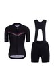 RIVANELLE BY HOLOKOLO Cycling short sleeve jersey and shorts - LEVEL UP  - black/white