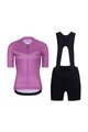 RIVANELLE BY HOLOKOLO Cycling short sleeve jersey and shorts - LEVEL UP  - purple/black