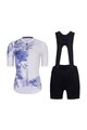 RIVANELLE BY HOLOKOLO Cycling short sleeve jersey and shorts - FLOWERY LADY  - blue/black