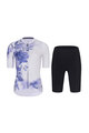 RIVANELLE BY HOLOKOLO Cycling short sleeve jersey and shorts - FLOWERY LADY - black/blue