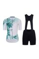 RIVANELLE BY HOLOKOLO Cycling short sleeve jersey and shorts - FLOWERY LADY  - green/black