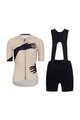 RIVANELLE BY HOLOKOLO Cycling short sleeve jersey and shorts - HANDS LADY  - black/beige