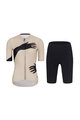 RIVANELLE BY HOLOKOLO Cycling short sleeve jersey and shorts - HANDS LADY - black/beige