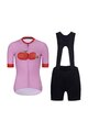RIVANELLE BY HOLOKOLO Cycling short sleeve jersey and shorts - FRUIT LADY  - pink/red/black
