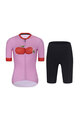 RIVANELLE BY HOLOKOLO Cycling short sleeve jersey and shorts - FRUIT LADY - red/black/pink
