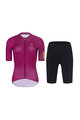 RIVANELLE BY HOLOKOLO Cycling short sleeve jersey and shorts - VICTORIOUS GOLD LADY - black/bordeaux